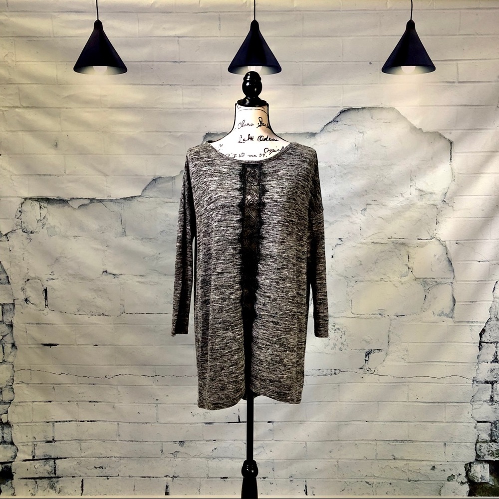 Miss Selfridge Oversized tunic with lace detail